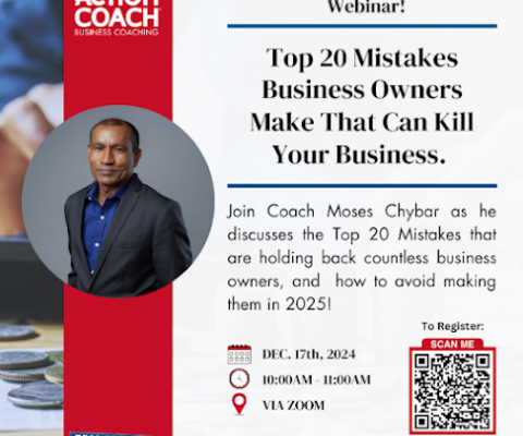 Free Webinar: Top 20 Mistakes Business Owners Make That Can Kill Your Business